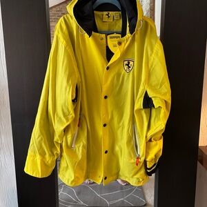 VINTAGE 1998 Ferrari F1 Racing Windbreaker with Removable Hood NWT